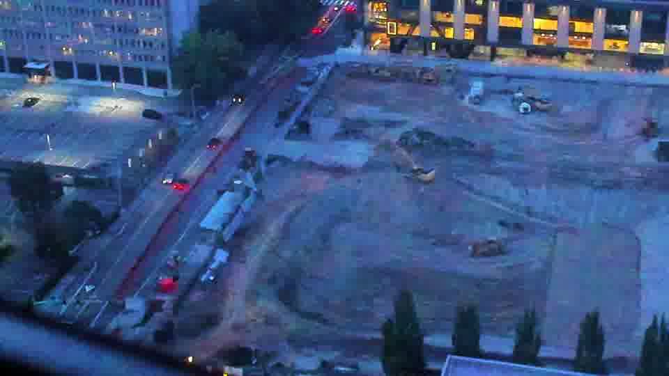 Construction camera frame at 7:45 PM PT. No visible change between these frames.
