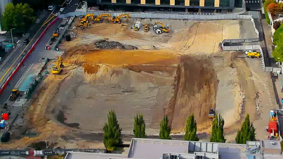 Construction camera frame at 4:30 PM PT. No visible change between these frames.
