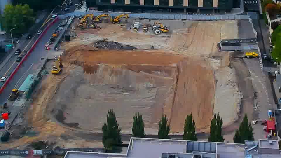 Construction camera frame at 6:15 PM PT. No visible change between these frames.