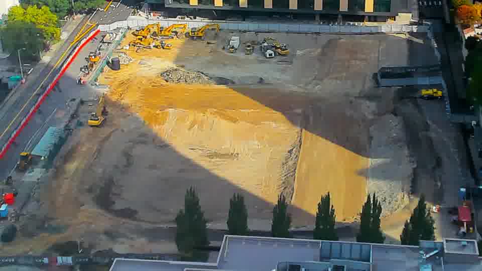 Construction camera frame at 10:30 AM PT. No visible change between these frames.