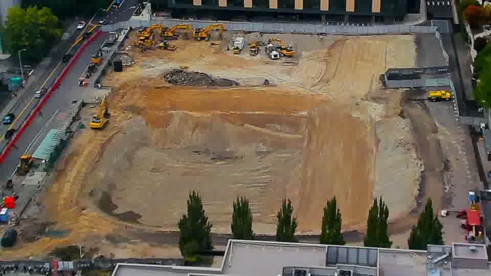 Construction camera frame at 4:30 PM PT. No visible change between these frames.