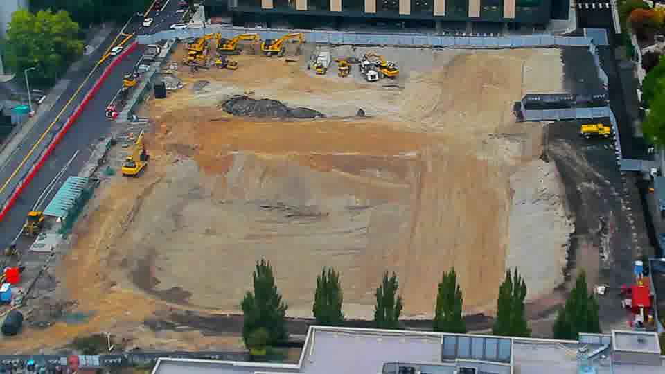Construction camera frame at 6:00 PM PT. Frame saved. Automated comparison was skipped; activity has not been assessed.