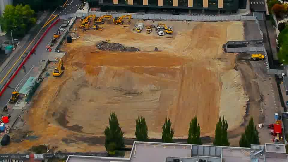 Construction camera frame at 6:45 PM PT. Frame saved. Automated comparison was skipped; activity has not been assessed.