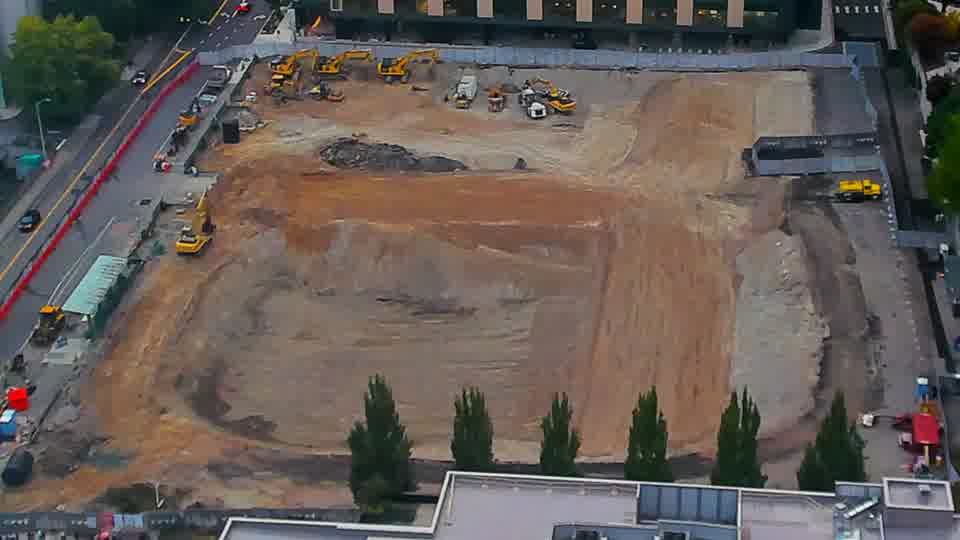 Construction camera frame at 7:00 PM PT. Frame saved. Automated comparison was skipped; activity has not been assessed.