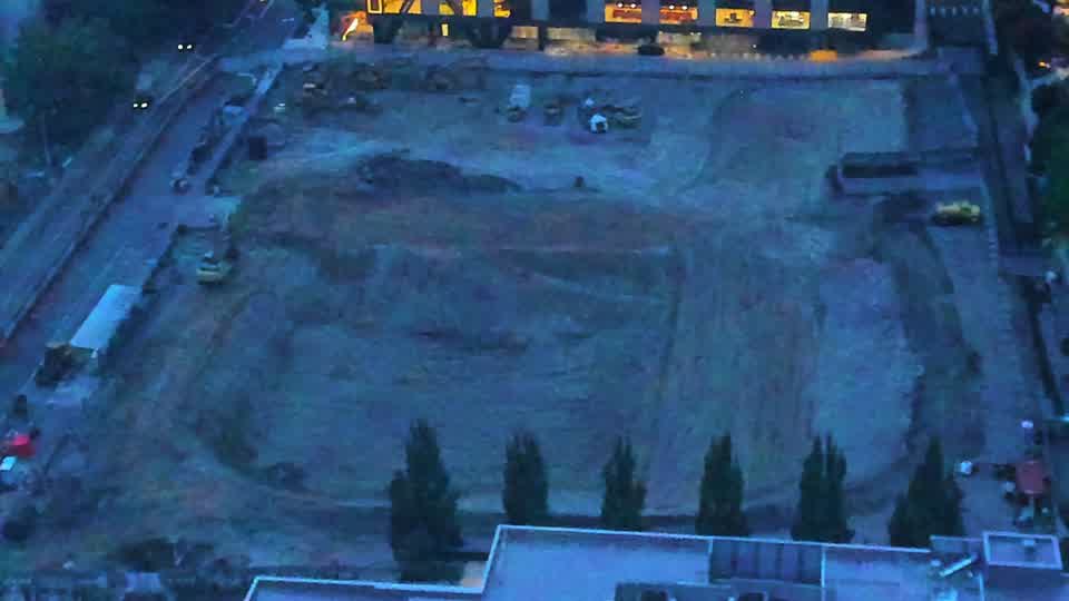 Construction camera frame at 7:30 PM PT. Frame saved. Automated comparison was skipped; activity has not been assessed.