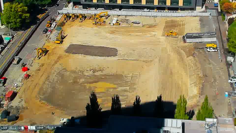 Construction camera frame at 1:45 PM PT. No visible change between these frames.