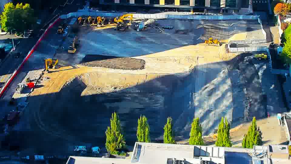 Construction camera frame at 4:45 PM PT. No visible change between these frames.