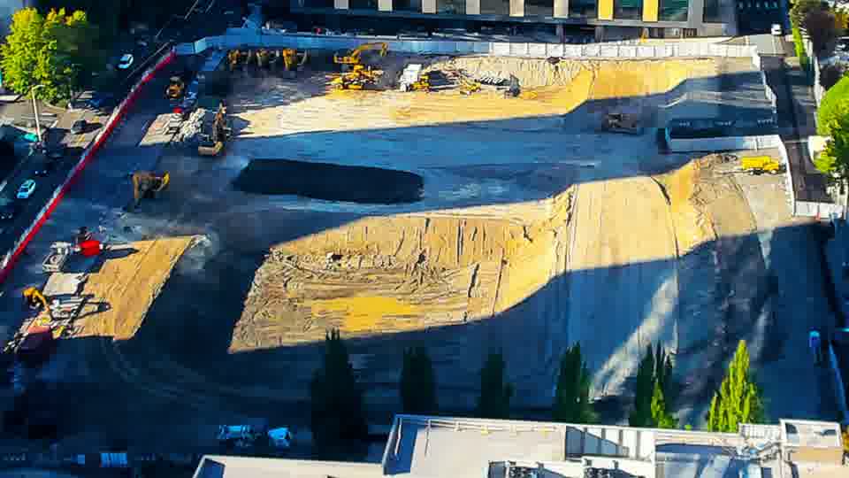 Construction camera frame at 5:15 PM PT. No visible change between these frames.