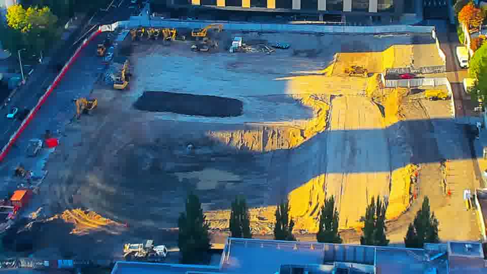 Construction camera frame at 6:15 PM PT. No visible change between these frames.