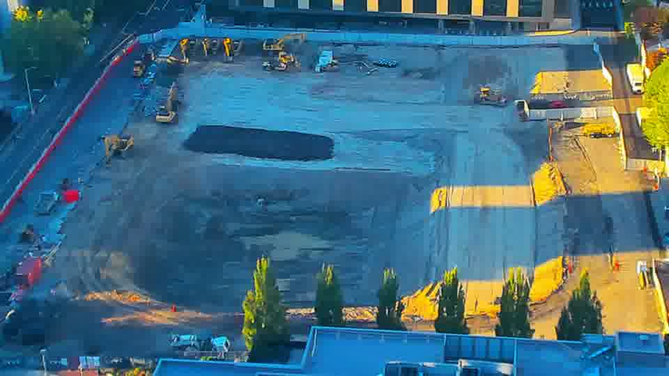 Construction camera frame at 6:30 PM PT. No visible change between these frames.