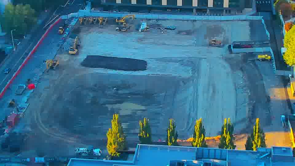 Construction camera frame at 6:45 PM PT. No visible change between these frames.