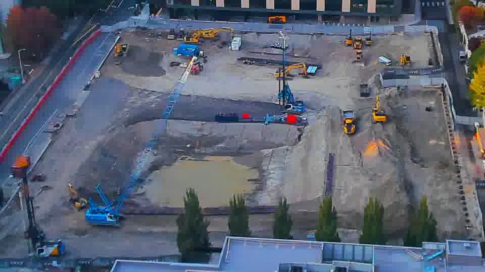 Construction camera frame at 6:15 PM PT. No visible change between these frames.