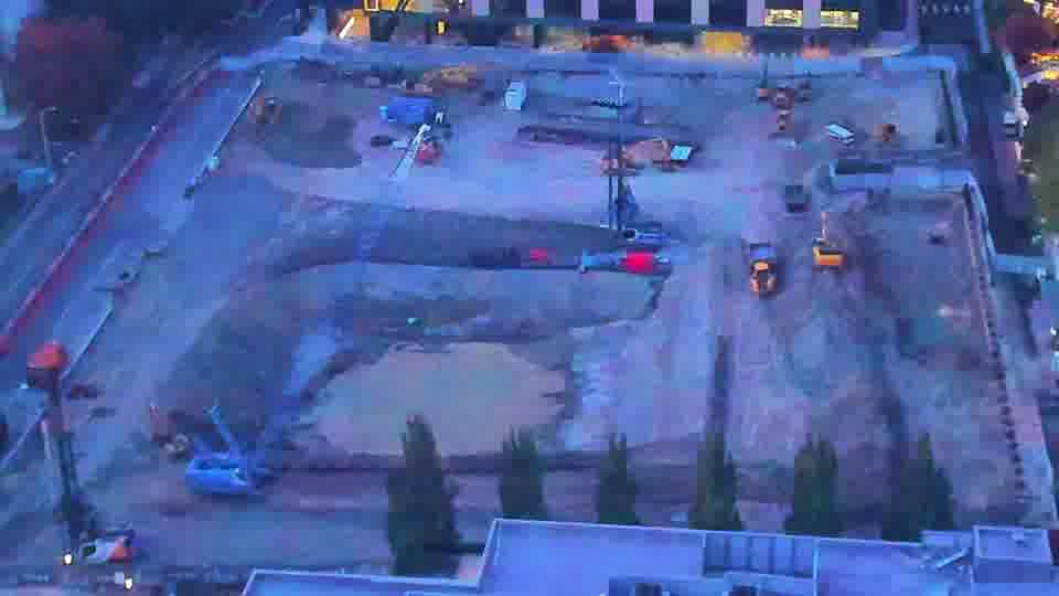 Construction camera frame at 6:45 PM PT. No visible change between these frames.