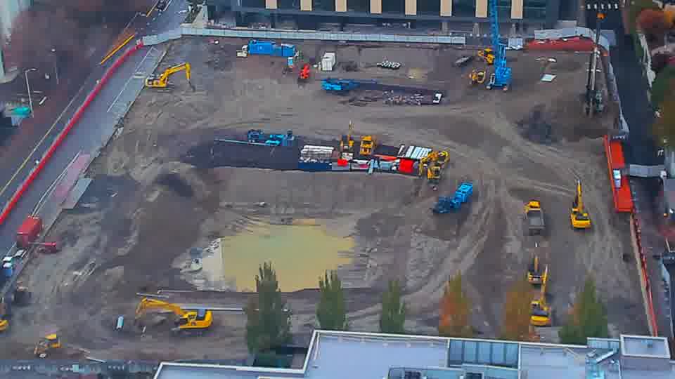 Construction camera frame at 1:30 PM PT. Frame saved. Automated comparison was skipped; activity has not been assessed.
