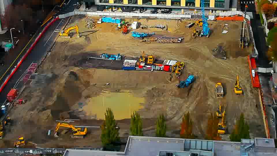 Construction camera frame at 2:45 PM PT. Frame saved. Automated comparison was skipped; activity has not been assessed.