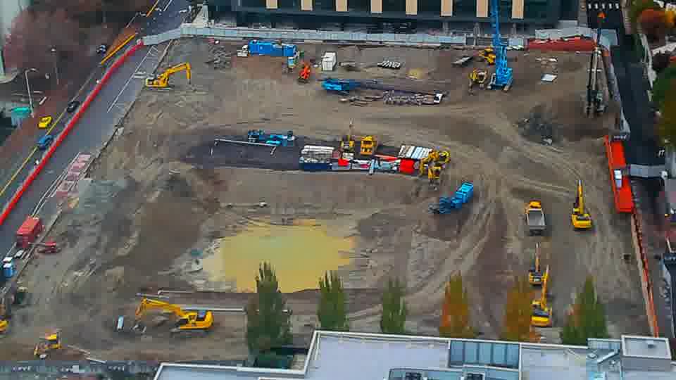 Construction camera frame at 3:00 PM PT. Frame saved. Automated comparison was skipped; activity has not been assessed.