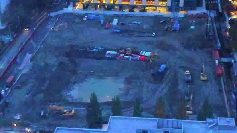 Construction camera frame at 6:15 PM PT. Frame saved. Automated comparison was skipped; activity has not been assessed.